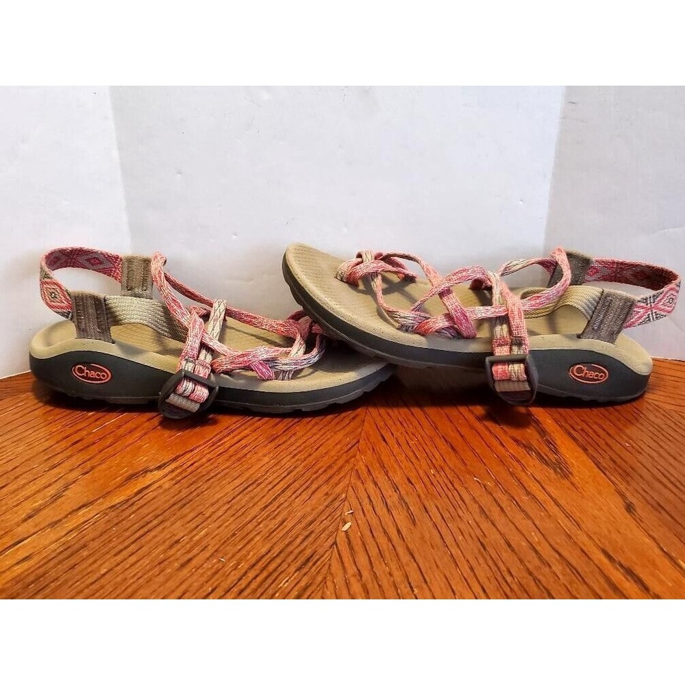 Chaco Shoes | Chaco ZX Ecotread Pink and Gray Strappy Hiking Sand W8